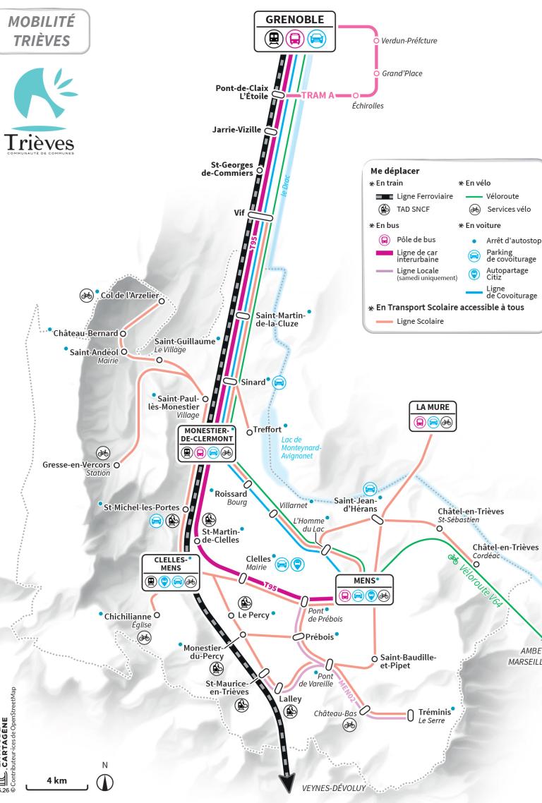 Carte trièves