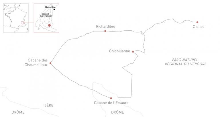 Carte randonnée sur les Hauts plateaux