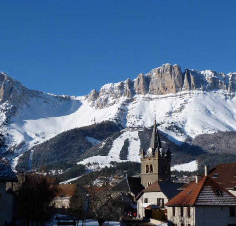 Le village de Gresse-en-Vercors ©Remontées mécaniques de Gresse-en-Vercors