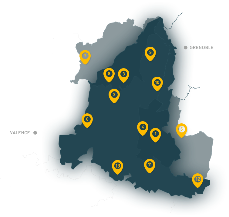 Carte des pépites du Vercors