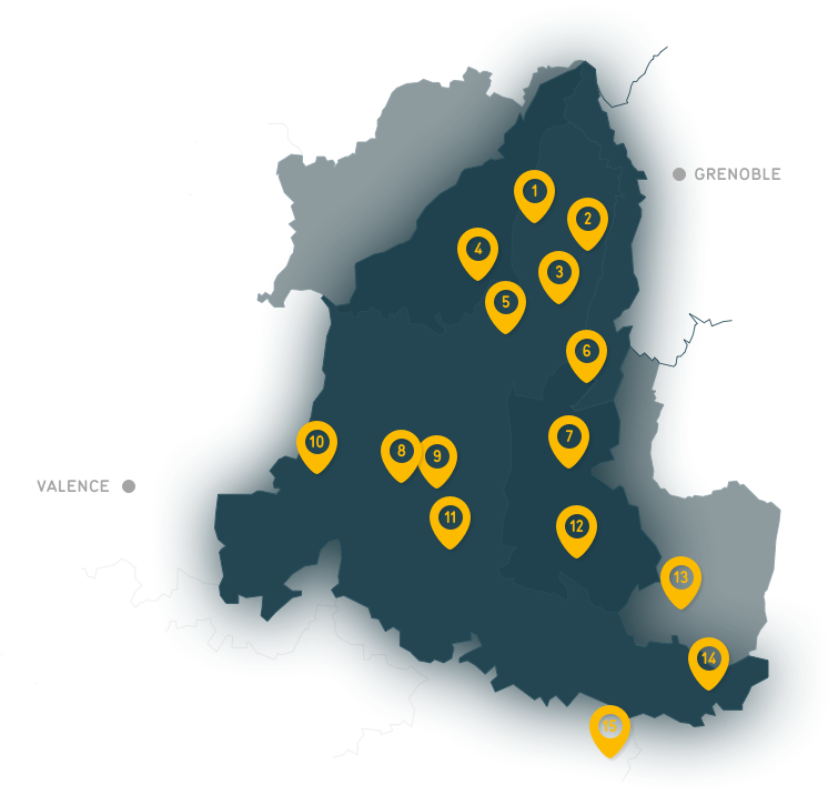 Carte des stations du Vercors